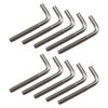 (10 Pieces) M8x100mm L Shape Foundation Bolts 304 Stainless Steel