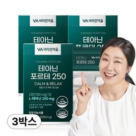 Vitamin Village Theanine Forte 250 Nutrient 21g, 3 units, 30 tablets / 비타민마을 테아닌 포르테 250 영양제 21g, 3개, 30정