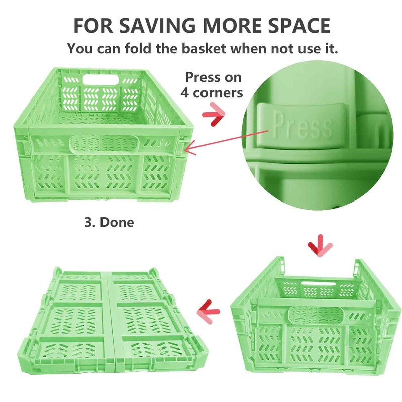 PTEREIW 4 Pack 20L Large Closet Storage Baskets Bins for