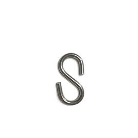 S Shaped Hook - Marine Grade 316 Stainless Steel 1.37" Long, 1/8" Thick Metal Hook for Hanging and Utility Use (6)