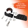 FOVPLUE 1.25" Highway Footpegs, Adjustable Footrest w/Mounting P-Clamps for Harley