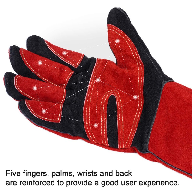 Andeli Welding Gloves, Heat Resistant Gloves, Leather, MIG Gloves, Thick