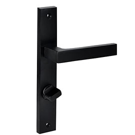 Hardware Store Door Handle Door Fitting Set Handle Set BB PZ WC Black Matt Long Plate Set for Interior Doors Room Doors Door Handle (L 72 WC Bathroom)