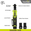 SnapFresh Cordless Electric Ratchet Wrench – 55 ft-lbs Torque, 12V