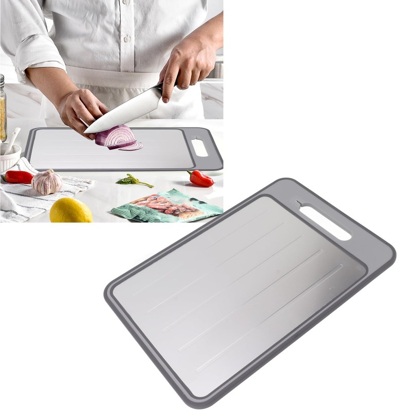 4 in 1 Defrosting Tray Cutting Board, Double Sided Chopping