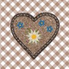 20 Napkins Edelweiss in Heart Brown | Bavarian | Bavarian