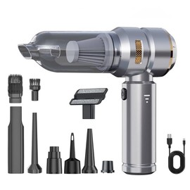 Mini Vacuum Cleaner for Car and Home – Rechargeable, 16.000Pa Strong Suction, Washable HEPA Filter, USB Fast Charging – Great for Dust, Crumbs, Pet Hair.