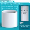 PVC Vent Cap, Termination Cap with Stainless Steel Screen for