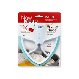 New Metro Design KA-THAQ Original Beater Blade Compatible w/KitchenAid 4.5-5 Qt Tilt-Head Stand Mixers, Aqua