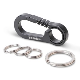 1981Life Titanium Keychains, Carabiner Keychain, Heavy Duty Car Key Holder Organizer for Men and Women
