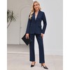 LookbookStore 2 Piece Spring Pant Suit Navy Pant Suit for