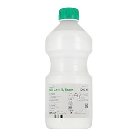 B BRAUN NaCl 0.9% - 1 Litre - Isotonic Physiological Saline Solution - Saline Solution Baby 1L - Saline Solution Wound Cleaning - Saline Solution for Nose Eyes - Sterile