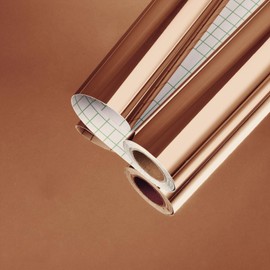 Wallderful Mirror Sticker for Wall Rose Gold Self Adhesive Pink Metallic Wallpaper Wall Sticker Mirror Contact Paper Glossy Sticker Paper Girls Wallpaper for Bedroom DIY Home Decor Dresser 15.75"x78"