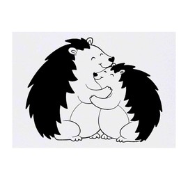 'Hedgehog Hugs' Temporary Tattoo - Water Resistant, Skin-Safe, Non-Toxic Transfer (TO00018866)