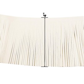 Ribete de flecos de piel sintética de 3 yardas, ribete de flecos de piel sintética de 4 pulgadas para bricolaje, bolsa de sombra, costura, manualidades, decoración de falda (beige)