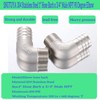 SNUTUYA 304 Stainless Steel 1" Hose Barb x 3/4" Male