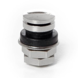 Circuit Performance Chrome Bolt-in Flush Mount Valve Stems (Set of 4)