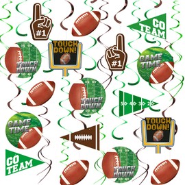 Gatherfun 30 Pieces Football Party Decorations Football Hanging Swirl for Football Birthday Party Football Game Day Tailgate Party Supplies