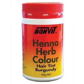 Bonvit Henna Herb Hair Tint Colour 100 g, Burgundy 100 grams