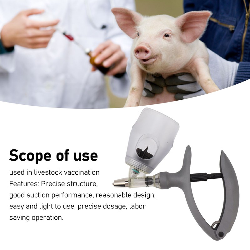 Livestock Syringe Adjustable Continuous Automatic Veterinary Syringe Gun for Cattle