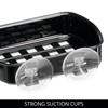 InterDesign iDesign Suction Cup Shower-Black Soap Dish