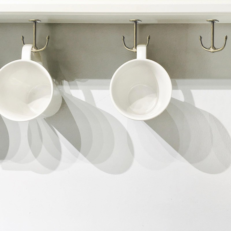 BAMI-LEE House Anchor Shape Zinc Alloy Double Prong Ceiling Hooks,