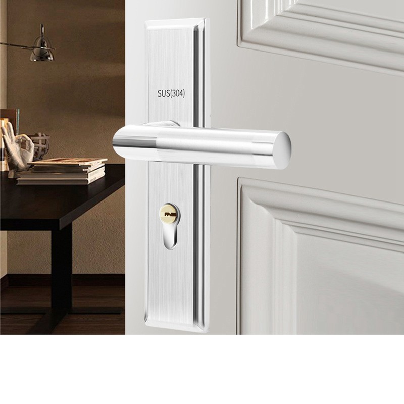 Stainless Steel Handle Door Lock Mechanical Magnetic Security Entry Lever