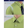 HISDERN Green Dress Shirts for Men Casual Botton Down Long