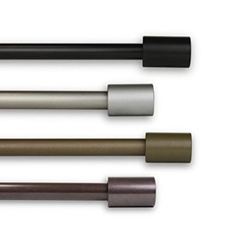 Rod Desyne Nora Curtain Rod 84-120" - Black