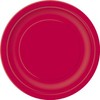 Unique Industries 8x Orange, Pink, Gold, Red, Green, Silver or Black Party Paper Plates 9'' (23m) (Red)