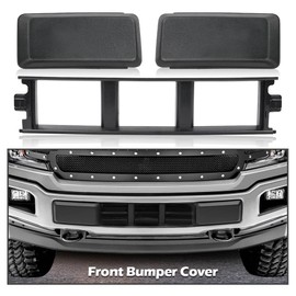 G-PLUS Front Bumper Lower Center Cover & Bumper Guards Pads End Caps, Compatible with Ford F150 2018 2019 2020 Replace For #JL3Z17B968BB