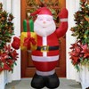 4.92ft Inflatable Outdoor Santa Decoration with Built in LEDs for