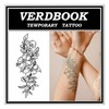 VERDBOOK Waterproof Temporary Tattoos: 2-Sheet Tattoo Kit with Realistic Body