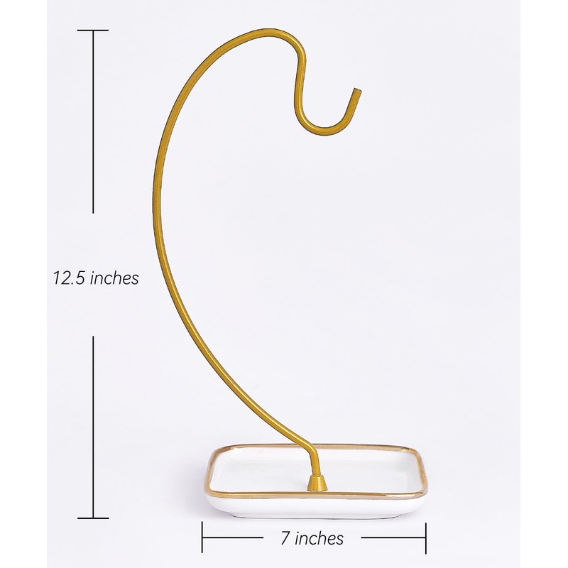 VROOMIUM Banana Holder Stand with Ceramic Base - Holds Up