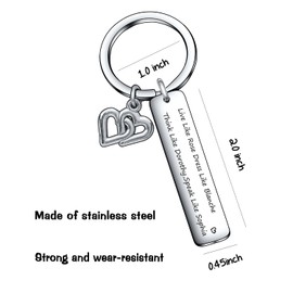 De&ai BFF Gift for Best Friend Keychain for Girlfriend Gift Mom Gift Sister Gift cousin gift daughter jewelry sister in law gift Christmas jewelry sister keychain Bestie Gift