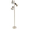 Boston Harbor TL-TREE-134 Three Lights Tree Lamp, 65", Satin Nickel