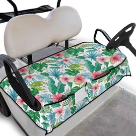 Tropical Flower Golf Cart Seat Covers Decorative Golf Cart Seat Blanket for Club Car EZGO Universal Golf Cart Seat Cover for 2 Passengers Golf Cart