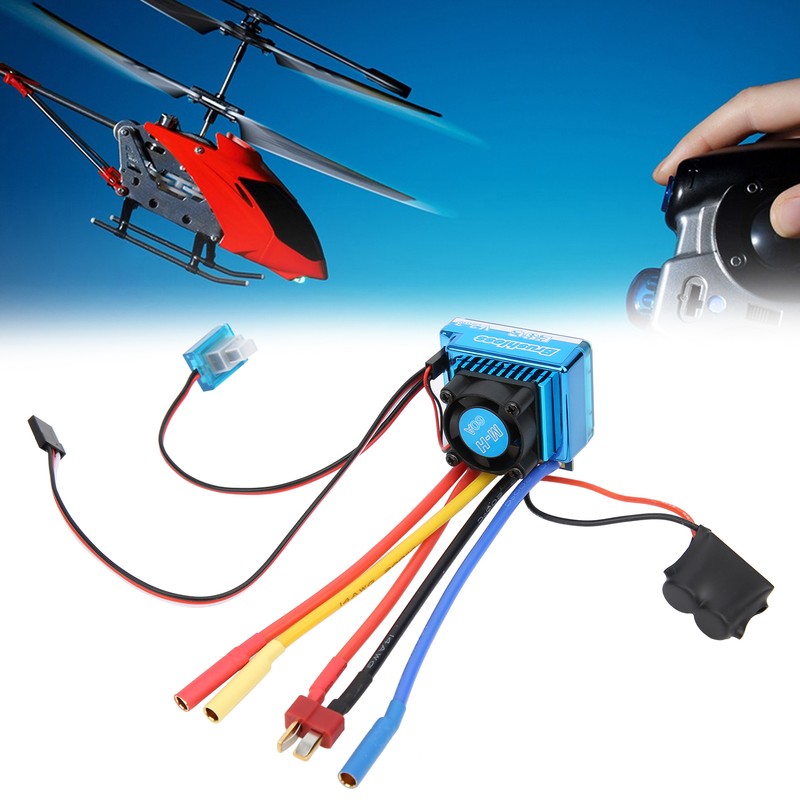 Brushless ESC Waterproof Dustproof Electronic Speed Controller for 1/10 RC