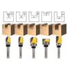 YONICO Router Bits Set Template 5 Bit 1/4-Inch Shank 14525q