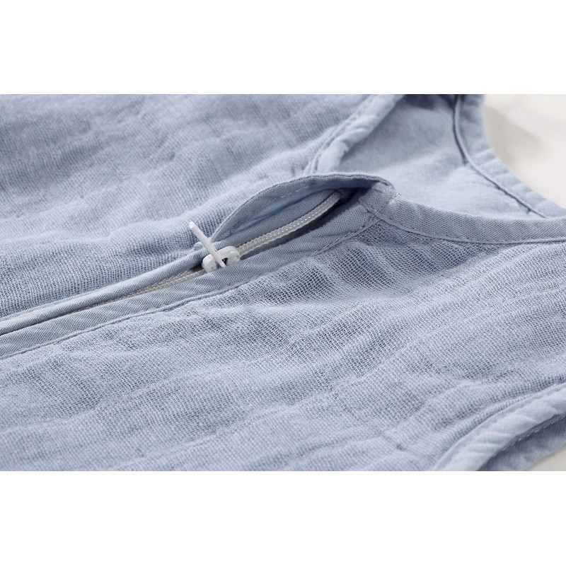 Alvi Gauze Sleeping Bag, Plain Blue, 90