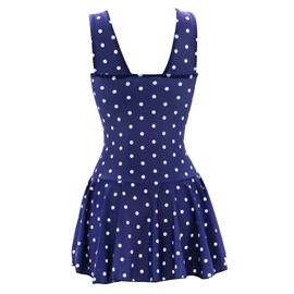 AONTUS Plus Size Bathing Suits Polka Dot Swimsuits for Women Cover Ups One Piece Swim Dresses Swimwear