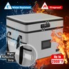 Fireproof Document Box with Lock, 2-Layer File Box Storage Organizer