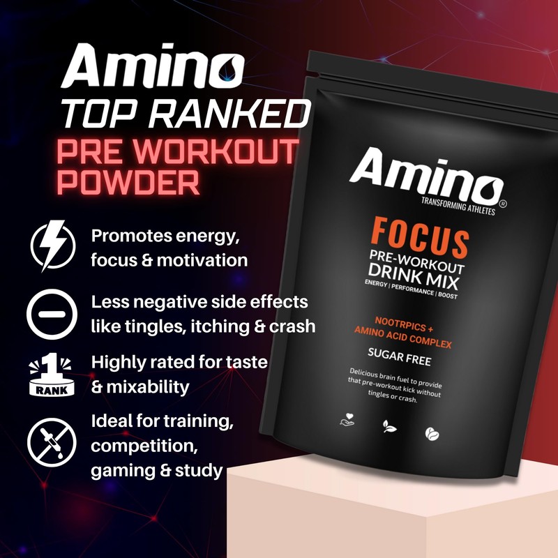 Amino Focus - Pre Workout Powder - 8000mg Nootropics with