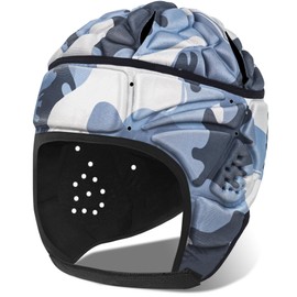 ZHENGTU Team Headgear, Rugby Protector, Rugby Headgear, Ultra Lightweight, Highly Elastic, Breathable, Sweat Absorbent, Multi-Sports, Head Protection, Adjustable, For Adults, Kids, Unisex (Indigo, L)