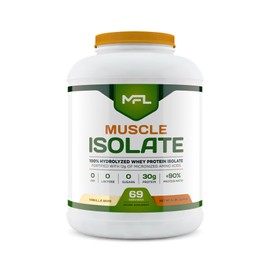 MUSCLE FOOD LABS MFL 100% Isolate Protein l 30g of Protein l 12g Amino Acids l Keto Friendly l Low Carbs l 5 lbs. (Vanilla Bean)