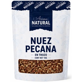 Aroma Natural | Nuez Pecana en Trozo 1 kg – Bolsa Resellable | Sin Sal · Keto · Sin Conservadores | Para Repostería, Brownies y Granola