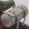 London Craftwork Classic Saddle/Handlebar Roll Bag Real Leather White for