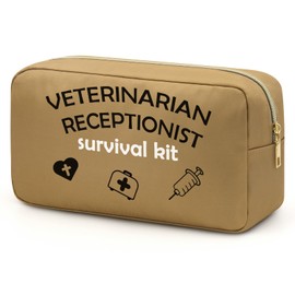 Jielahua Veterinarian Gifts Makeup Bag Veterinary Technician Gift Appreciation Present for Veterinary Technologists Vet Tech Week Present for Vet Assistant Vet Techs Cosmetic Bag Christmas Birthday