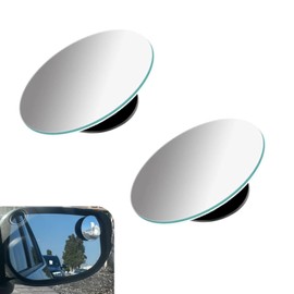 Ferianl 2Pcs Blind Spot Mirror, Round HD Glass Frameless Convex Rear View Mirrors with 360° Adjustable Exterior Accessories Stick for Cars SUV and Trucks
