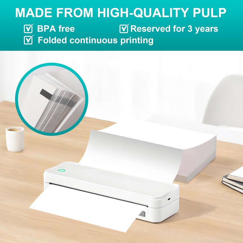 (100 Sheets) Foldable Thermal Paper A4, Quick-Drying Thermal Paper, 210
